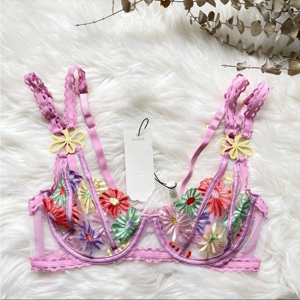 For Love & Lemons x Victoria’s Secret Gia Underwire Bra Small NWT - Picture 10 of 14